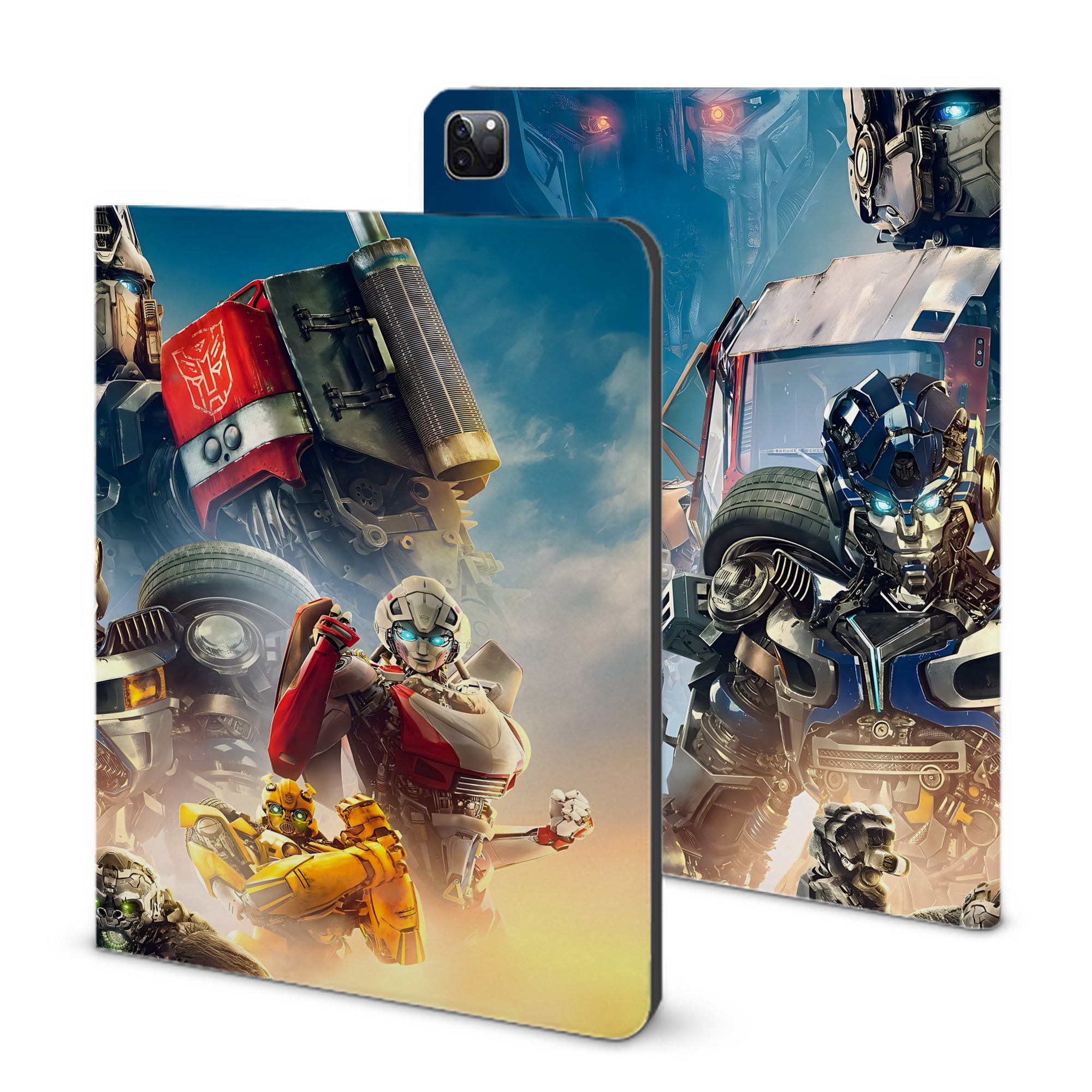 （画像用） Transformers トランスフォーマー IPad ケース ブック型 PUレザー TPU 耐衝撃 軽量 薄型 ペン収納なし 全面保護 IPad 各モデル対応